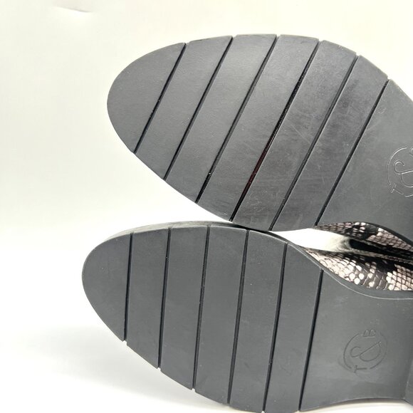 Treasure And Bond Womens 6M Black White Snakeskin Ankle‎ Boots Booties Shoes - Picture 10 of 13